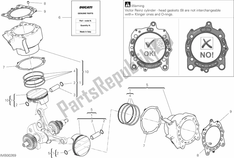 All parts for the Cylinders - Pistons of the Ducati Multistrada 1260 S Touring Brasil 2020